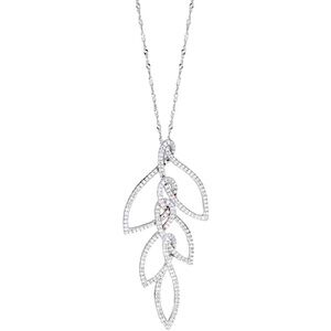 MORELLATO Italy Silver Leaf Pendant Necklace